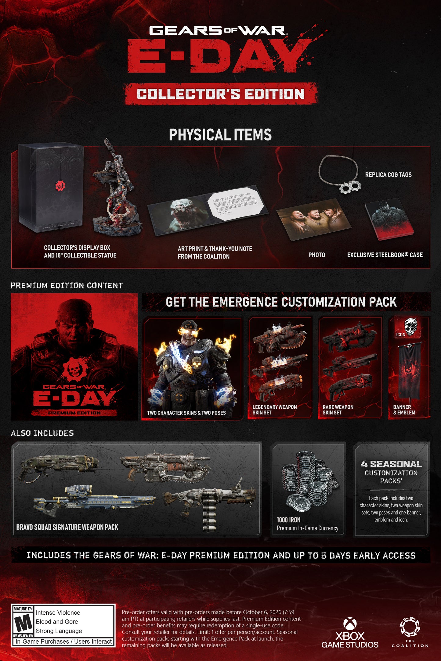 collector gear Gears of War E-Day Collector's Edition – XBOX Game Studios Shop International